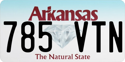 AR license plate 785VTN
