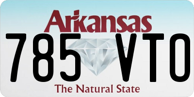 AR license plate 785VTO