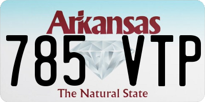 AR license plate 785VTP
