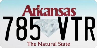 AR license plate 785VTR