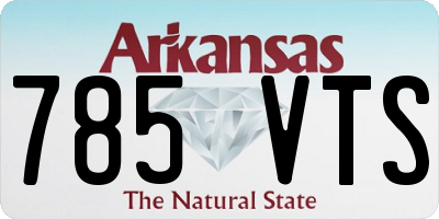 AR license plate 785VTS