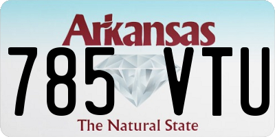 AR license plate 785VTU