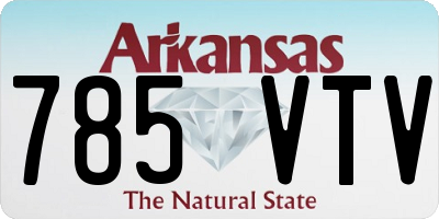 AR license plate 785VTV