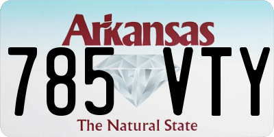 AR license plate 785VTY