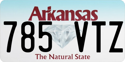 AR license plate 785VTZ