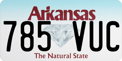 AR license plate 785VUC