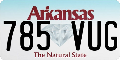 AR license plate 785VUG