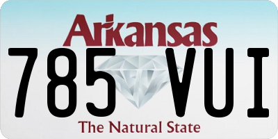 AR license plate 785VUI