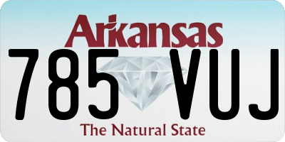 AR license plate 785VUJ