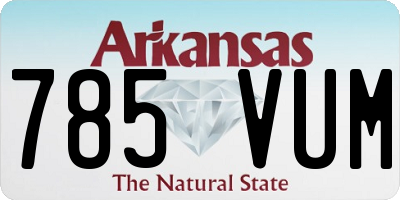 AR license plate 785VUM