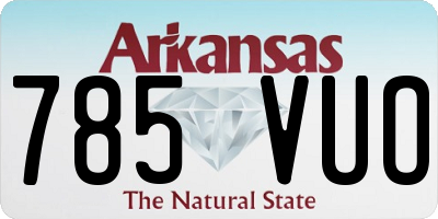 AR license plate 785VUO