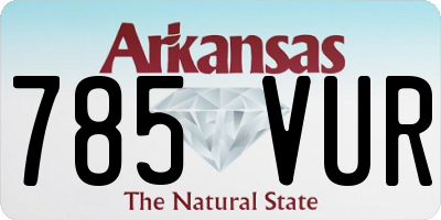 AR license plate 785VUR