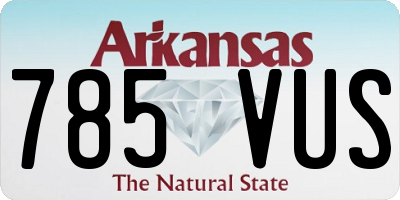 AR license plate 785VUS