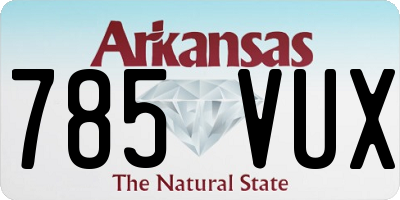 AR license plate 785VUX