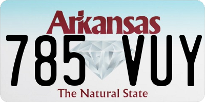 AR license plate 785VUY