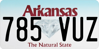 AR license plate 785VUZ
