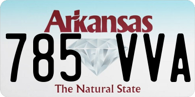 AR license plate 785VVA
