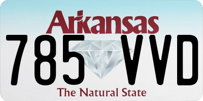 AR license plate 785VVD