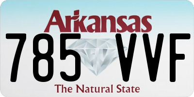 AR license plate 785VVF