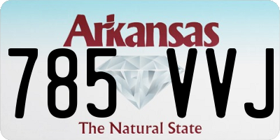 AR license plate 785VVJ