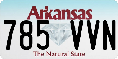 AR license plate 785VVN