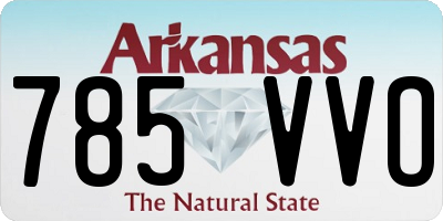 AR license plate 785VVO