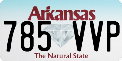 AR license plate 785VVP