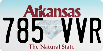 AR license plate 785VVR