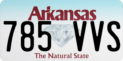 AR license plate 785VVS