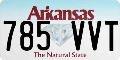 AR license plate 785VVT