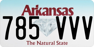 AR license plate 785VVV