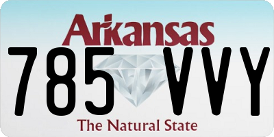 AR license plate 785VVY