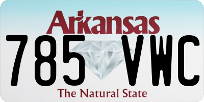 AR license plate 785VWC