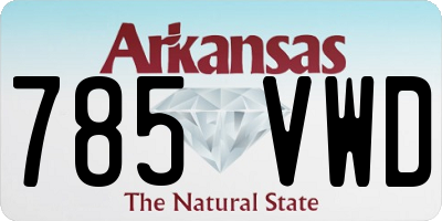 AR license plate 785VWD