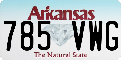 AR license plate 785VWG