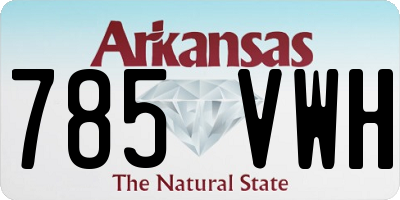 AR license plate 785VWH