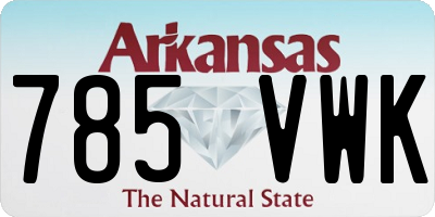 AR license plate 785VWK