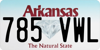 AR license plate 785VWL