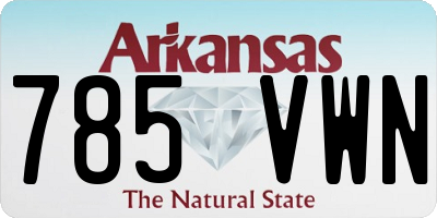 AR license plate 785VWN