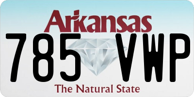 AR license plate 785VWP