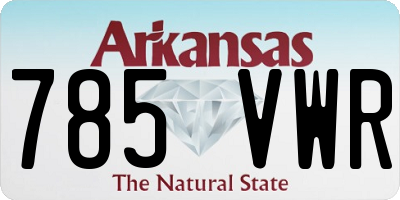 AR license plate 785VWR