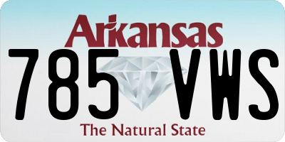 AR license plate 785VWS