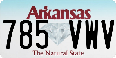 AR license plate 785VWV
