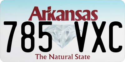 AR license plate 785VXC