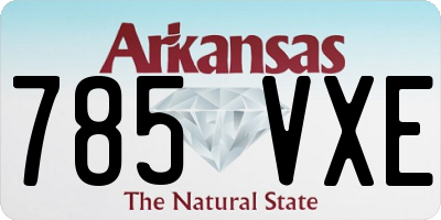 AR license plate 785VXE
