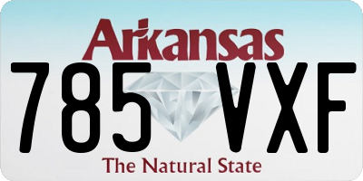 AR license plate 785VXF