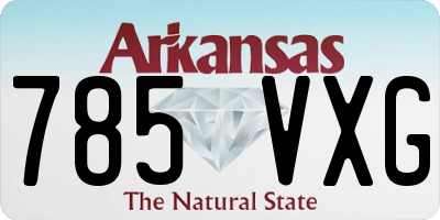 AR license plate 785VXG