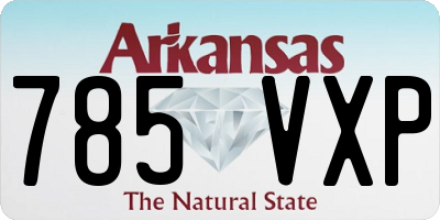 AR license plate 785VXP