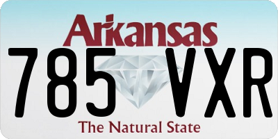 AR license plate 785VXR