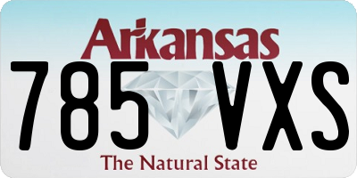 AR license plate 785VXS